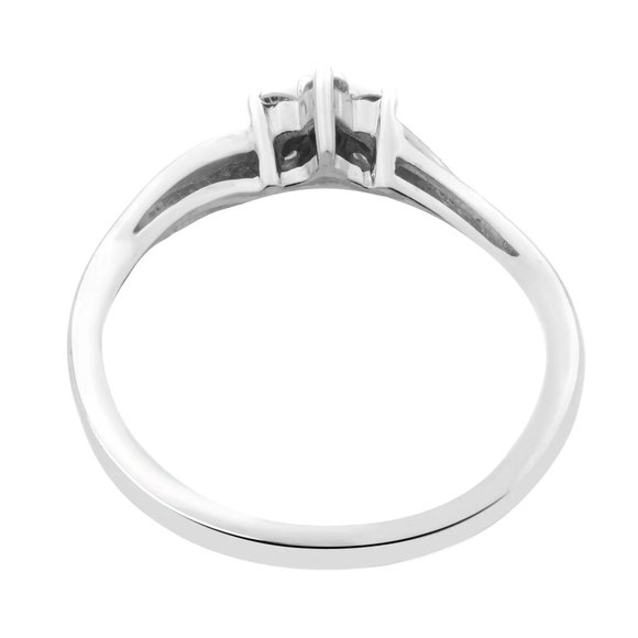Rachel Koen 0.50Cttw Round Cut Diamond Ladies Ring 10K White Gold Size 5.5 - Picture 5 of 5